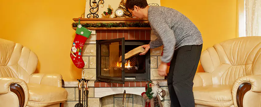 Rusted Metal Fireplace Restoration in Pecan Grove, Texas