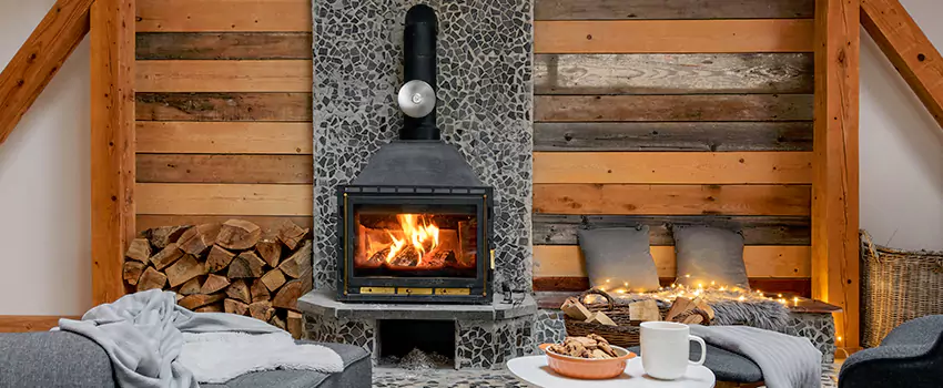 Thelin Hearth Products Direct Vent Gas Stove Fireplace Inspection in Pecan Grove, Texas